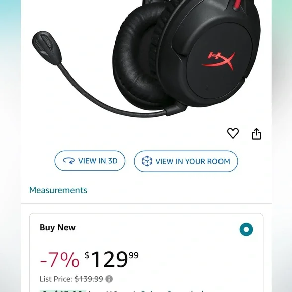HyperX Black/Red HyperX Cloud Flight Wireless Gaming Headset